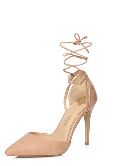 Wide Fit Blush 'Wally' Court shoes